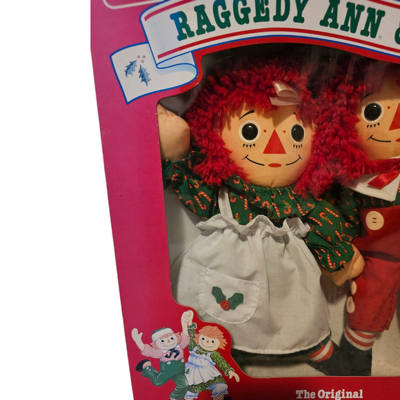 Vintage 1990 Playskool Collectors Raggedy Ann & Andy Special Holiday Edition NIB - Picture 3 of 11